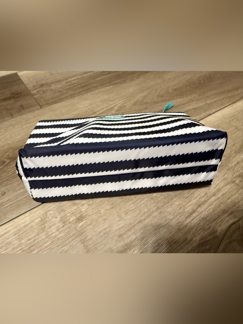 thirty-one Navy & White Striped Medium Thermal Bag with Teal Trim - Picture 2 of 5